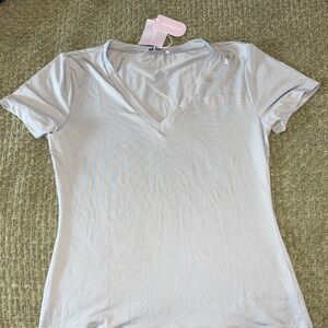 V-Neck Light Blue Women’s Top